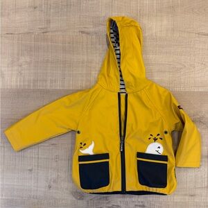 Batela Sea Style Whale Yellow Kids Rain Jacket